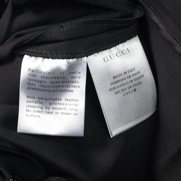 Gucci PF/13 Black Cotton-Blend Leather-Trim Cropped Riding Pants - Picture 11 of 12